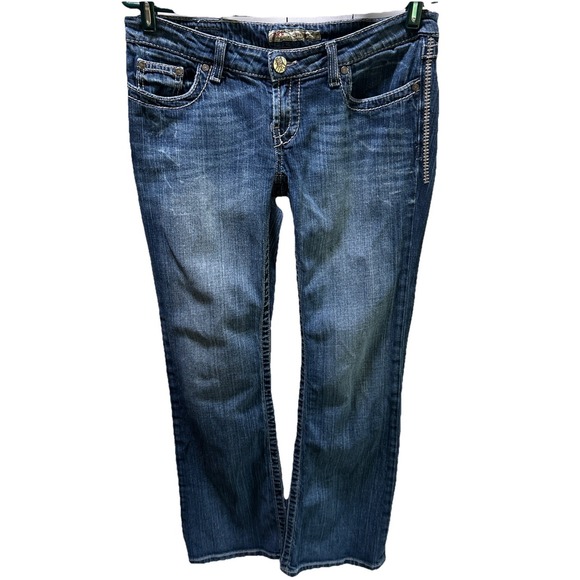 Buckle Denim - BKE Stella Jeans Women 29x31 1/2 Blue Low Rise Bootcut Med Wash Heel Drag
